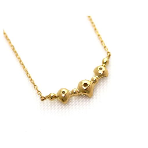 ダイヤモンド ネックレス K18 イエローゴールド 0.12ct ライン