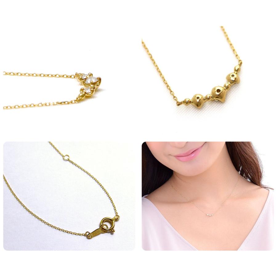 K18イエローゴールド ダイヤ0.12ct ネックレス ダイヤモンド ネックレス K18 イエローゴールド 0.12ct ライン