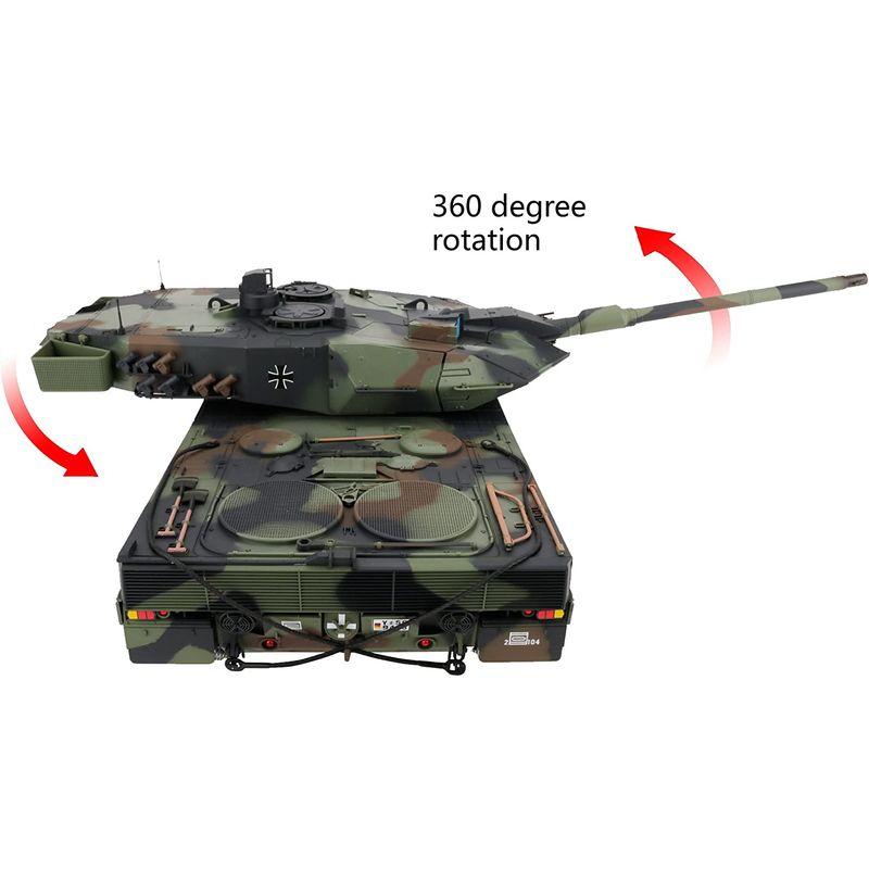 お買い得！ Heng Long 改造 TK6.0 エディション 1/16 2.4ghz リモートコントロール ドイツヒョウ柄 2A6 戦車モデル(360 【Z1138850287】(40347円)