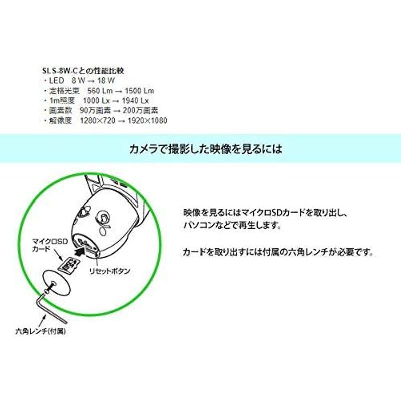 SLS-18W-C-60　カメラ付LEDセンサーライト　09137