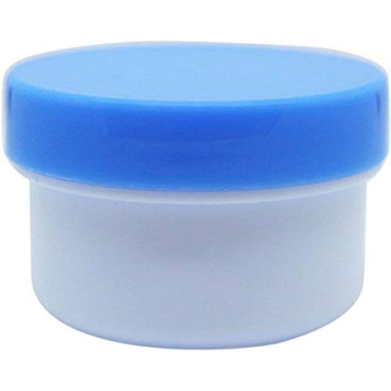 エムアイケミカル 軟膏容器プラ壷N-3号(滅菌済) 26CC(20コX5フクロイリ) キャップ:青