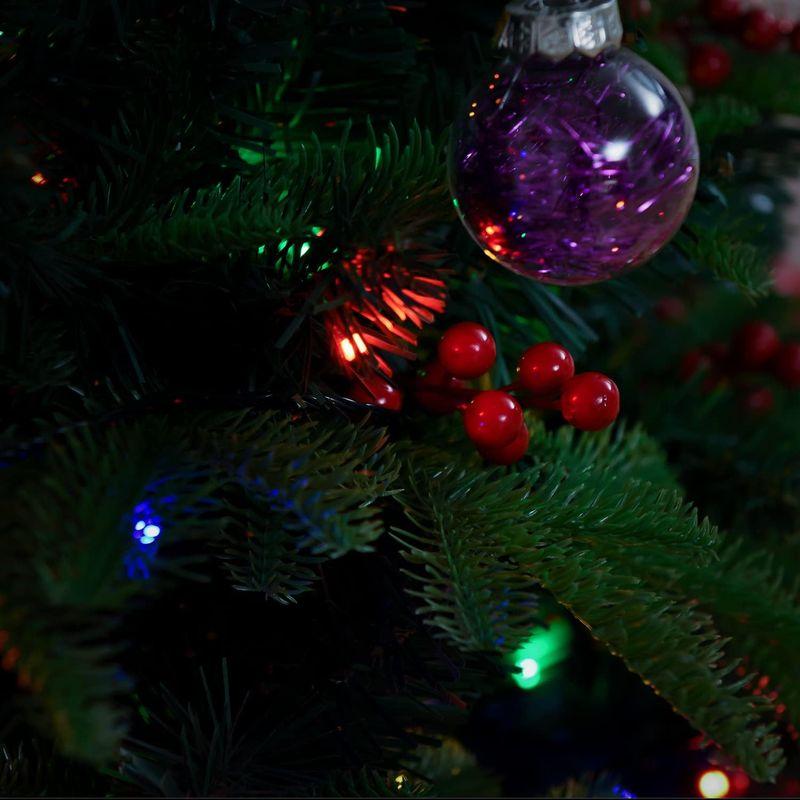 クリスマスツリー 枝大幅増量タイプ 赤い実付き、おしゃれなポリ成型葉混合クリスマスツリー 300CM KSBMA - 4