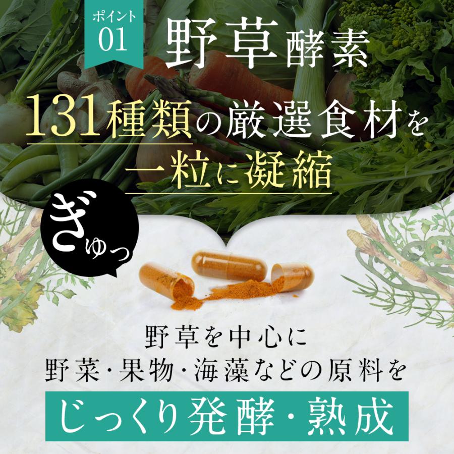 酵素 サプリメント サプリ 熟成 野草酵素粒タイプ 90粒×3袋セット 約90