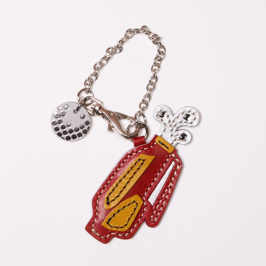 バッグチャーム　ゴルフバッグ　牛革製チェーン付き |  | 02