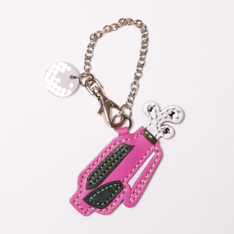 バッグチャーム　ゴルフバッグ　牛革製チェーン付き |  | 03