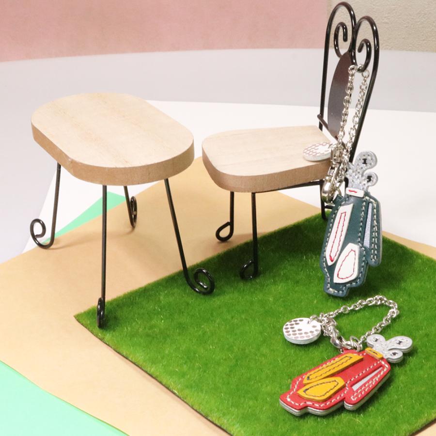 バッグチャーム　ゴルフバッグ　牛革製チェーン付き |  | 06