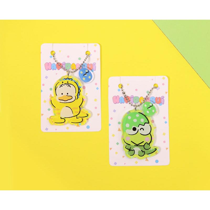 サンリオ♡たまご形カプセルに入った アクリルキーホルダー ダイナソー