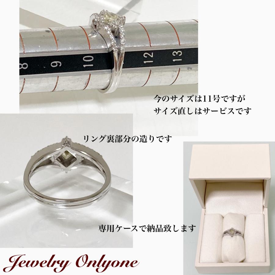 ダイアモンドリング K18ホワイトゴールドリング ファッシンジュエリー指輪 本物の宝石 レディースジュエリーの画像