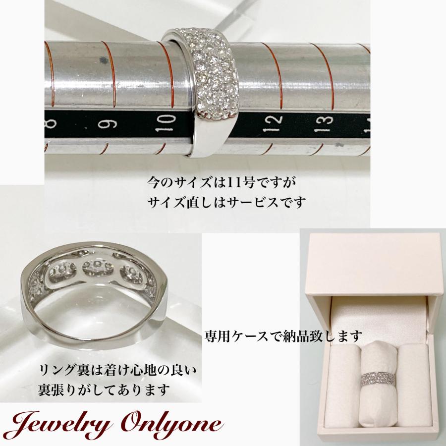 ダイアモンドリング K18ホワイトゴールドリング ファッシンジュエリー指輪 本物の宝石 レディースジュエリーの画像