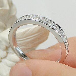 ダイヤモンドエタニティリング Pt900 0.6ct フチあり  リング プラチナ ダイヤ 人気 可愛い ダイヤ 指輪 ギフト 女性 贈り物 重ね着け 0.6カラット 323937の画像