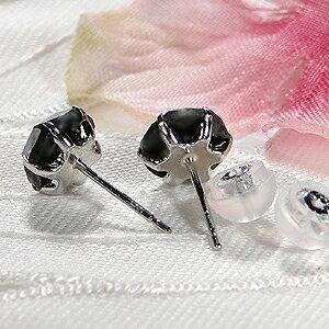 Pt900 プラチナ　ブラックダイヤピアス　計2.00ct 一粒ダイヤピアス プラチナ 2.0ct 一粒 ブラック ダイヤモンド Pt900 ピアス