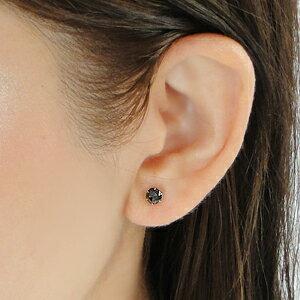 1.0ctブラックダイヤモンドピアス PT900 プラチナ 1.0ct 一粒 ブラック ダイヤモンド Pt900 ピアス