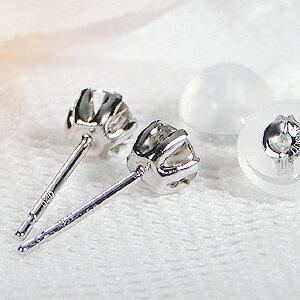 プラチナ 0.40ct ブラウン ダイヤモンド 一粒 ピアス Pt900 ダイヤ