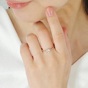 ローズカット ダイヤモンドリング K18PG 0.18ct K18 18金 ピンク  