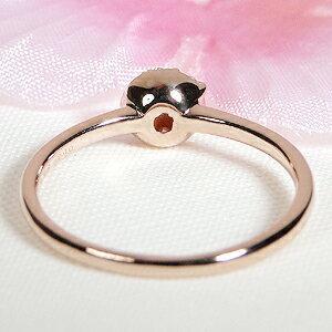 ローズカット ダイヤモンドリング K18PG 0.18ct K18 18金 ピンク  