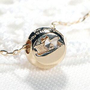 ローズカット ダイヤモンド ネックレスK18YG 0.18ct K18 18金