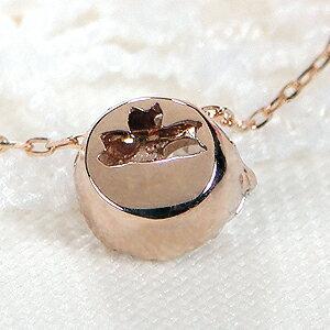 ローズカット ダイヤモンド ネックレス K18PG 0.18ct Ｋ１８ １８金 ピンク ゴールド ペンダント 人気 ダイヤ ジュエリー ダイア クラシカル 月 三日月 330582の画像