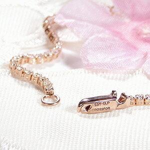 K10PGピンクゴールドダイヤモンド0.15ctイニシャルTブレスレット K10PGピンクゴールドダイヤモンド0.15ctイニシャルTブレスレット
