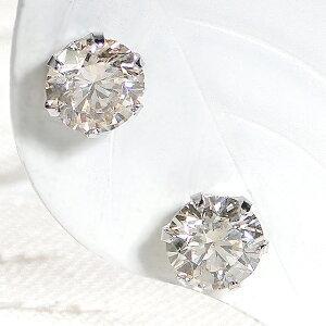Pt900 1.0ct Ｈ＆Ｃ 一粒 ダイヤモンド スタッド ピアス プラチナ ダイヤ 人気 可愛い 贈り物 ダイア 大粒 ６本爪 シンプル ハートキュー１カラット 332075の画像