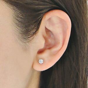Pt900 0.50ct H&C 一粒 ダイヤモンド スタッド ピアス 一粒 ダイヤ プラチナ ダイヤ ひと粒 可愛い ジュエリー 女性 贈り物 ６本爪 シンプル 332076の画像