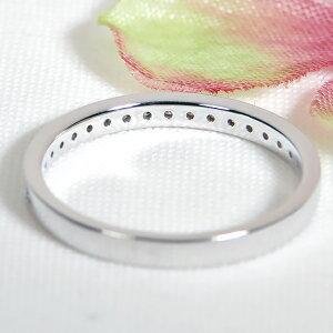 H＆C フチあり ダイヤモンド エタニティ リング Pt950 0.15ct 