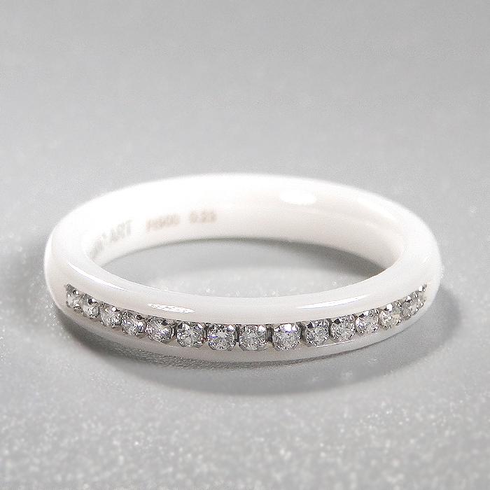 Pt900 ダイヤモンド セラミック リング 0.23ct 送料無料 エタニティ