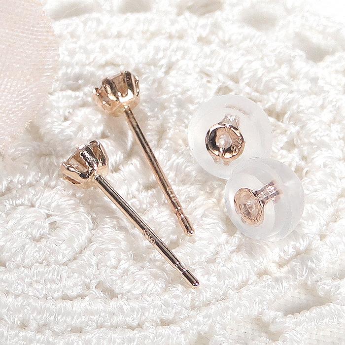 K18PG 0.20ct 一粒 ブラウンダイヤモンド スタッド ピアス 送料無料 