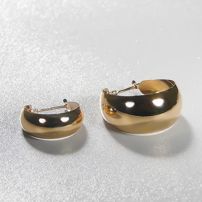 K18YG フープ ピアス 送料無料 K18 イエローゴールド ゴールド 18金 人気 可愛い シンプル プレゼント 地金のみ 地金 月甲 遮断式 大ぶり 簡単 装着 370188_9