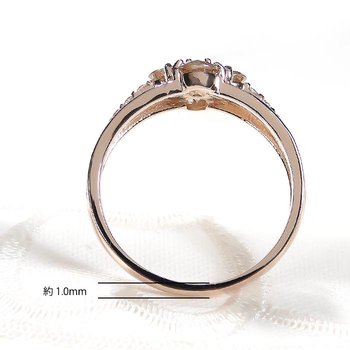 K18PG 0.89ct ブラウンダイヤ & ダイヤモンド フラワー リング 送料無料 ピンク ゴールド 18金 K18 ブラウンダイヤ フラワーモチーフ 花 人気 ダイヤ 372275の画像