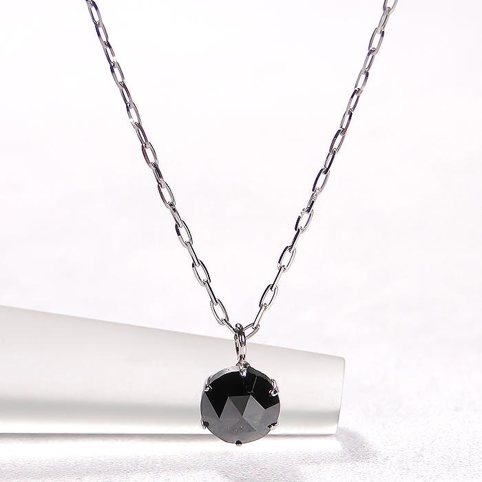 プラチナ ブラックダイヤモンド0.50ct ！ Pt850 50.0ct ブラックダイヤモンド ネックレス 送料無料
