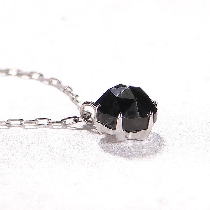 Pt900 0.5ct or 1.0ct 一粒 ブラックダイヤモンド ネックレス