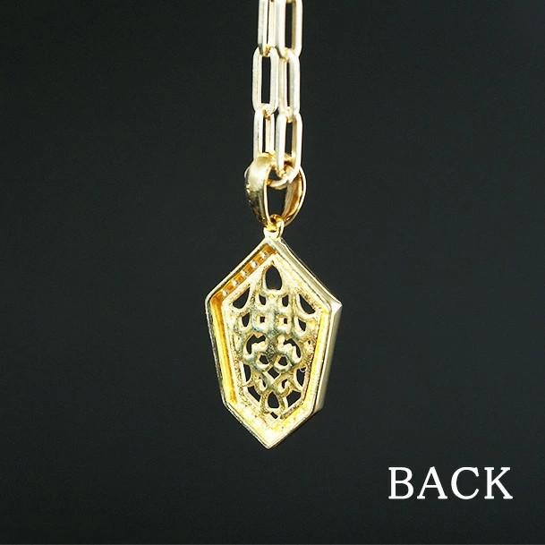 K18YG/K18PG/PT950【メンズペンダントトップ 】高品質　デザイン　地金　ダイヤ【0.08ct】ゴールドネックレス メンズジュエリー１８金 クラシカル 高級の画像