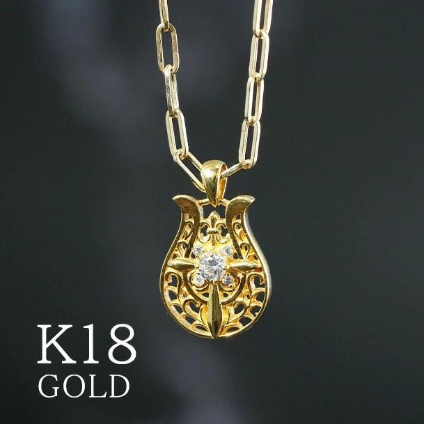 K18YG/K18PG/PT950【メンズペンダントトップ 】高品質　デザイン　地金　ダイヤ【0.13ct】ゴールドネックレス メンズジュエリー１８金 クラシカル 高級の画像