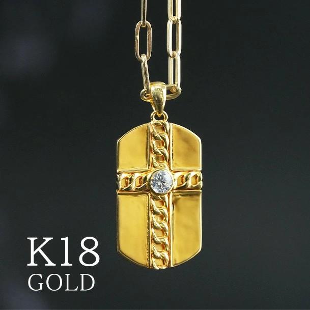 K18YG/K18PG/PT950【メンズペンダントトップ 】 高品質 デザイン 地金 ダイヤ【0.10ct】ゴールドネックレス メンズジュエリー１８金 クラシカル 高級の画像