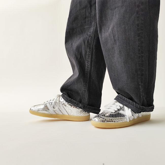 adidas originals スニーカー アディダス サンバ OG レディース SAMBA OG W スネーク型押し シルバーメタリック  アディダスジャパン 正規取扱店 IH9016 爆買の画像