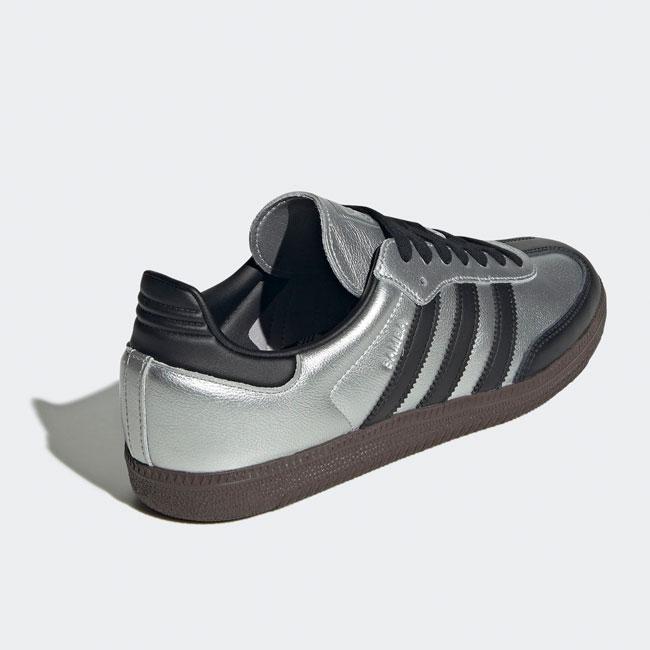 ADIDAS Samba OG シルバー/ブラック スニーカー　24cm adidas Originals アディダス スニーカー レディース 女性用