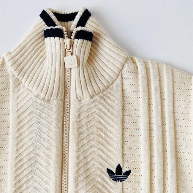 古*催様 アディダス　ニットトラックジャケット　Beige adidas Originals アディダス originals ニット ジャケット ファイヤー