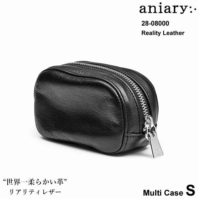 (正規販売店) aniary アニアリ ポーチ 小物入れ 本革 レザー マルチケース ミニポーチ リアリティレザー Multi Case S (28-08000)｜j-piaplus