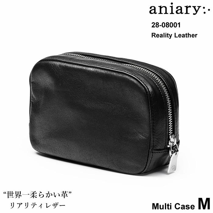 新品未使用】aniary アニアリ ダブルジップ レザーポーチ 日本製