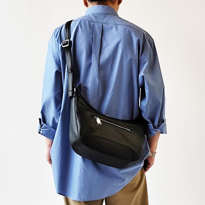 aniary バルケッタ 三日月 レザー ショルダーバッグ ハンドメイド　日本製 aniary（アニアリ） 本革 ショルダー バッグ バルケッタ メンズ