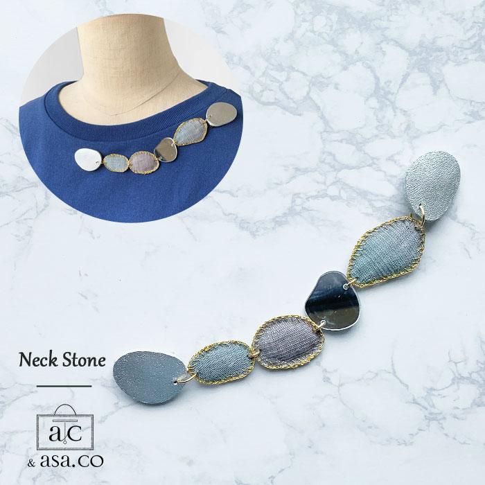 アンドアサコ ブローチ &asa.co Neck Stone ネックストーン 藍納戸 NS 