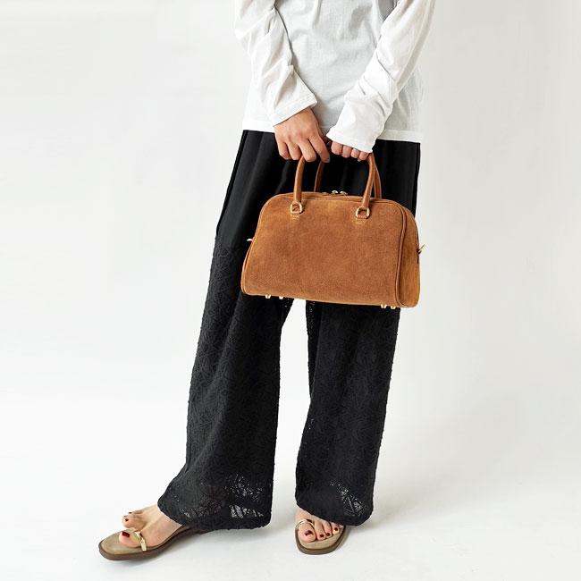 未使用！オウレンティ　スェードミニボストン AULENTTI オウレンティ ハンドバッグ レディース スエード