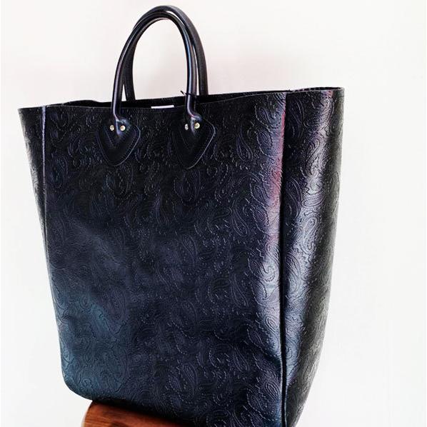 オンライン学習 ブランクレ トートバッグ レディース 大きめ 本革 ペイズリー型押しレザー blancle O.LEA CLASSIC TOTE L bc1053 (11-0139/11-0140/11-0323)