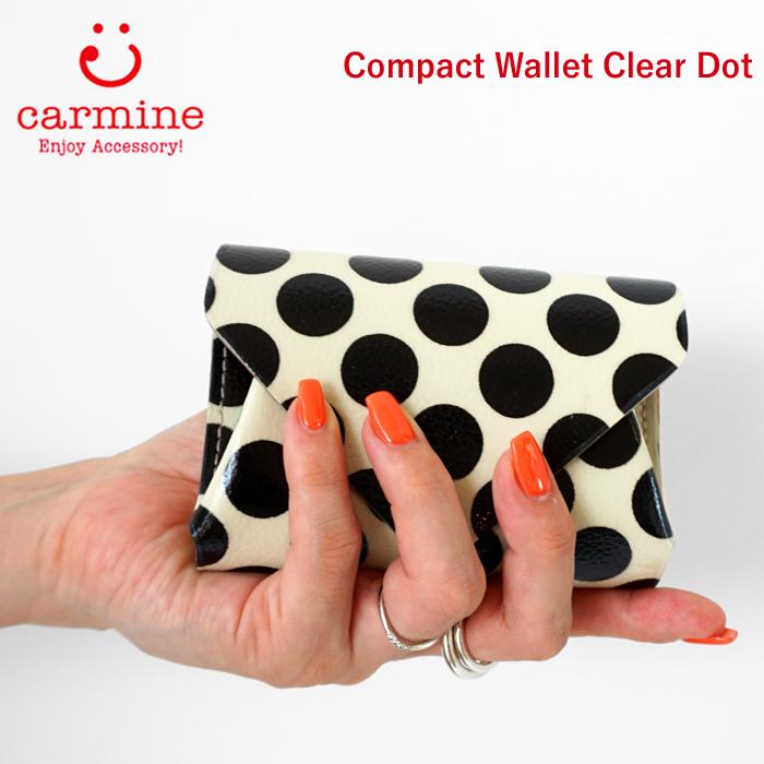 カーマイン 財布 レディース carmine Compact Wallet Clear Dot