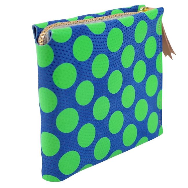 美品】Carmine カーマイン 折り財布 キラキラ ドット柄 金運UP