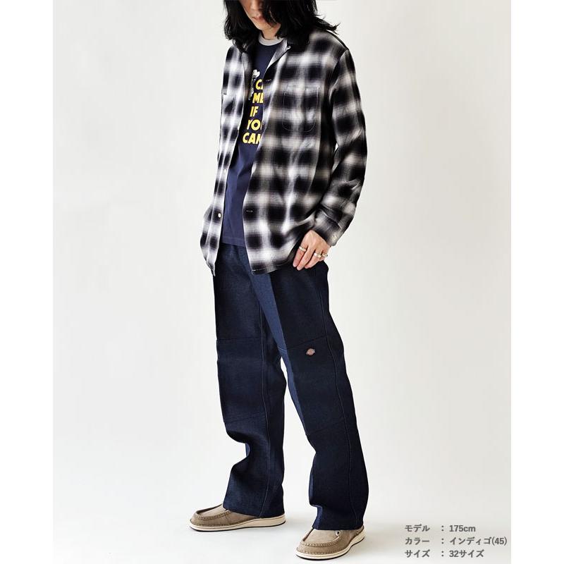 Dickies（ディッキーズ） デニム ダブルニー ワークパンツ 85283 DENIM