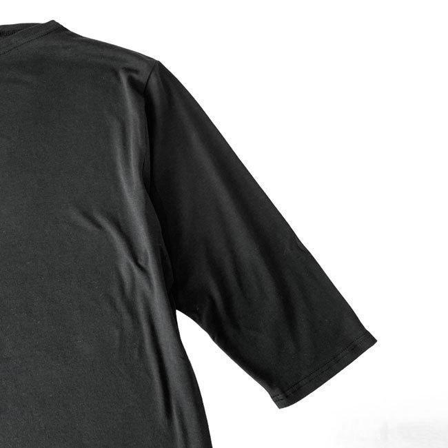 EIJI エイジ ボートネック 七分袖 Tシャツ メンズ 無地 7分袖
