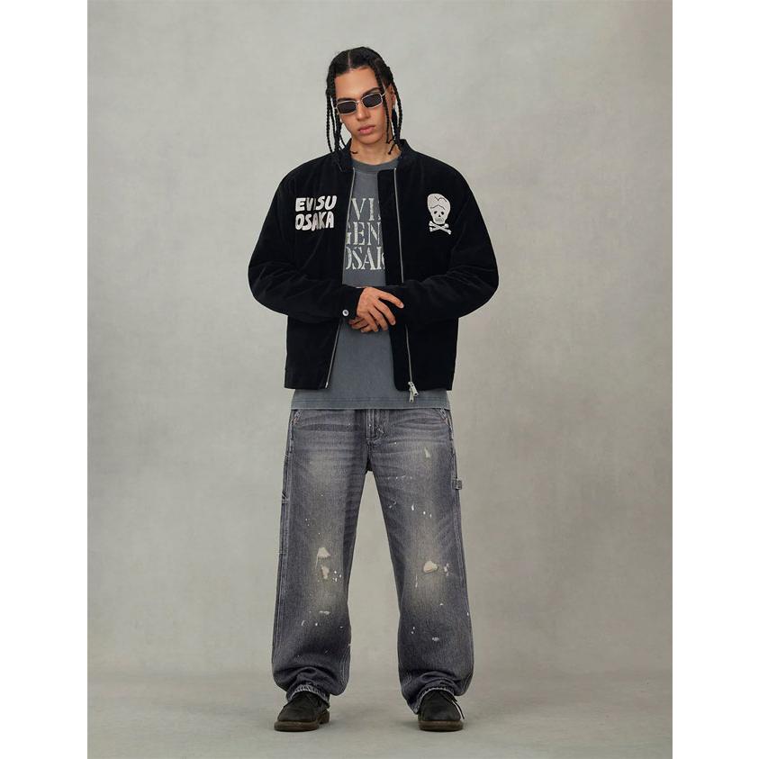 EVISU エビス スカジャン ジャケット ビンテージ ベルベット