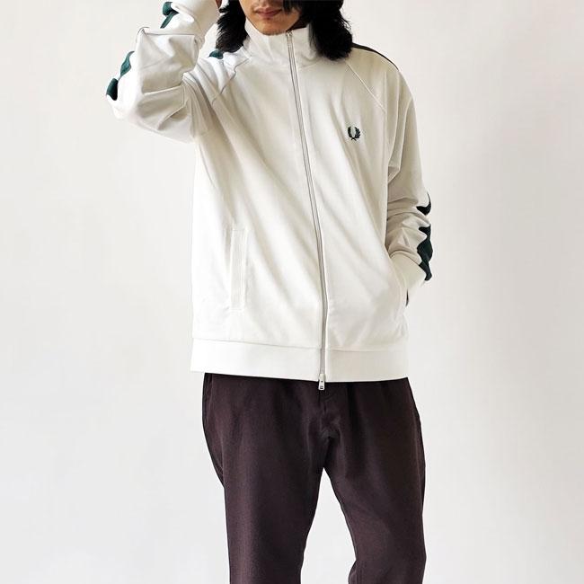FRED PERRY フレッドペリー トラックジャケット ホワイト FRED PERRY ジャージ Contrast Tape Track Jacket／フレッド