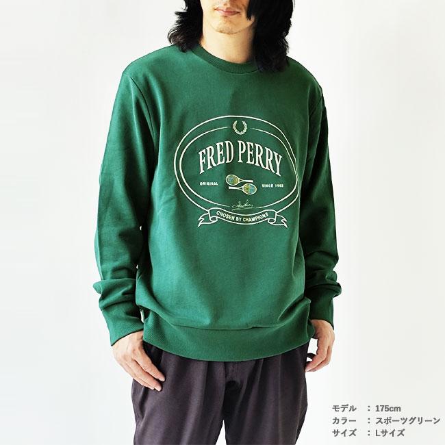 FRED PERRY スウェット ネイビー×グリーン FRED PERRY（フレッドペリー） スウェット トレーナー CHOSEN BY